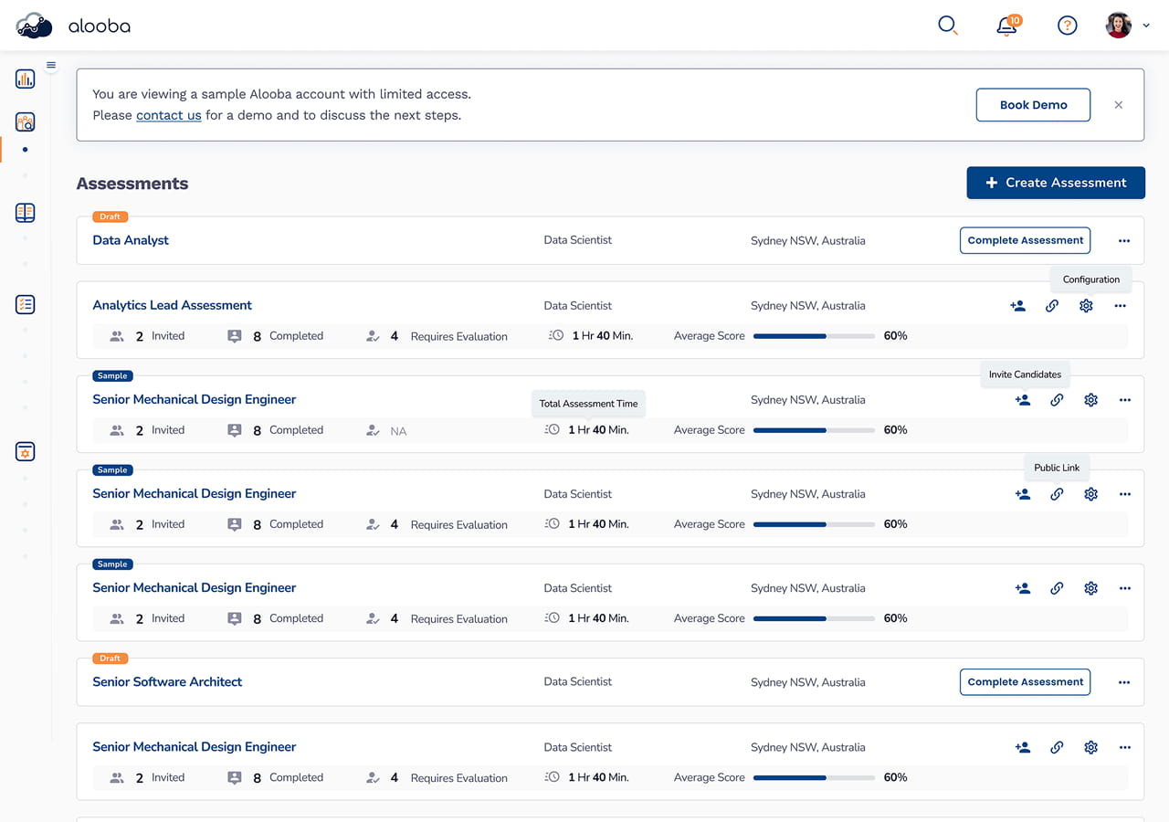  Assessment Dashboard 